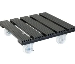 Wagner WPC-Pflanzenroller, anthrazit, ca. B38/H11/T38 cm Dunkelgrau
