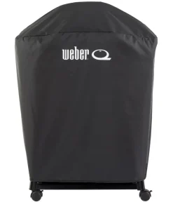 Weber Abdeckhaube Premium für Q1000 und 2000N-Serie mit Stand/Rollwagen, ca. B77/H40/T52 cm Schwarz Hot