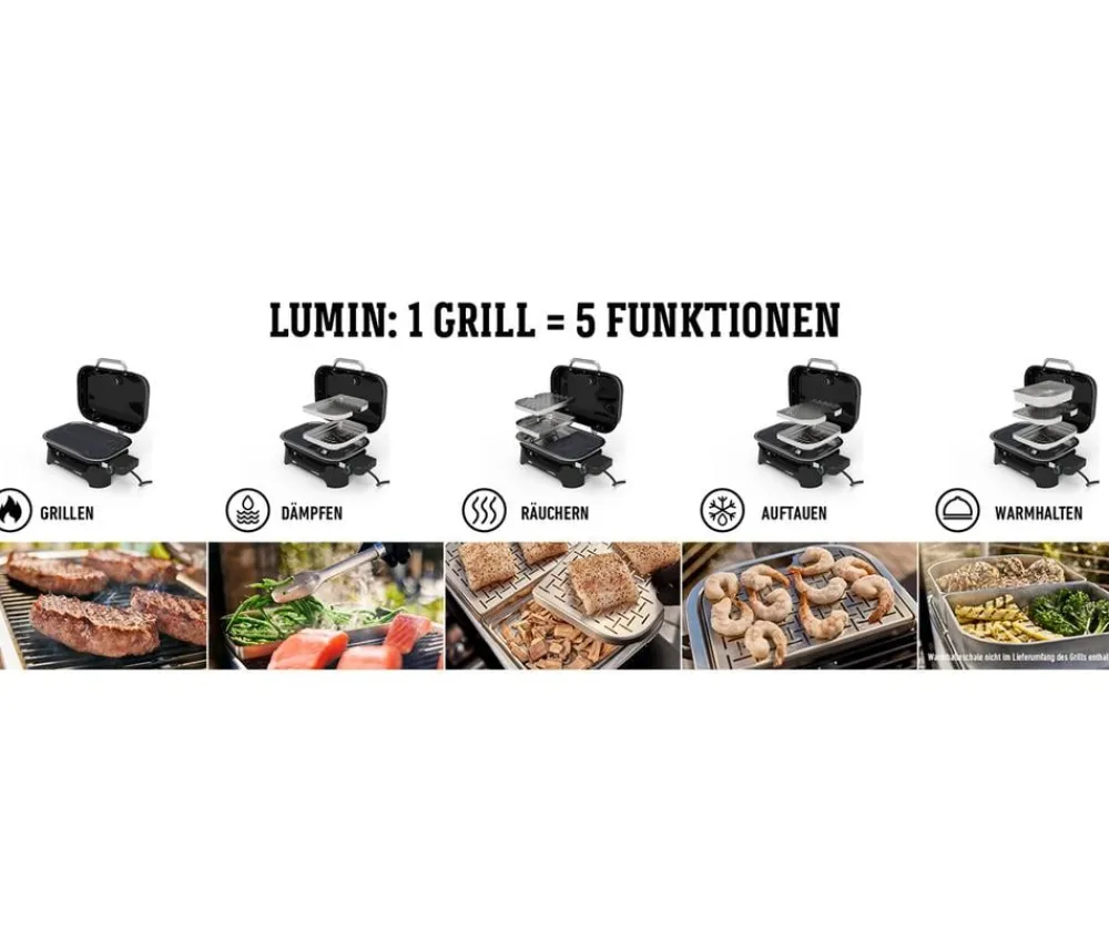 Weber Elektrogrill Lumin, ca. B66/H30,5/T48,5 cm Schwarz
