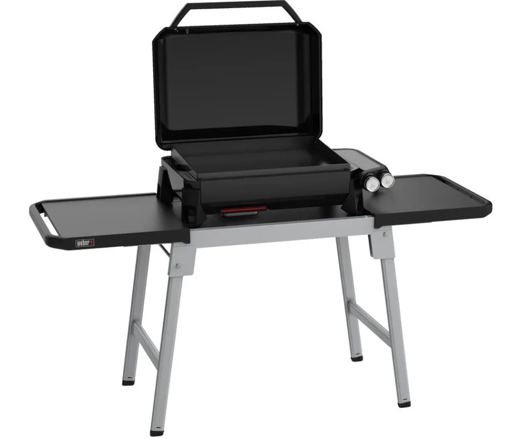 Weber Gasgrills - Gasgrill SLATE GP 56 cm Premium Plancha, inkl. klappbarer Grilltisch Schwarz