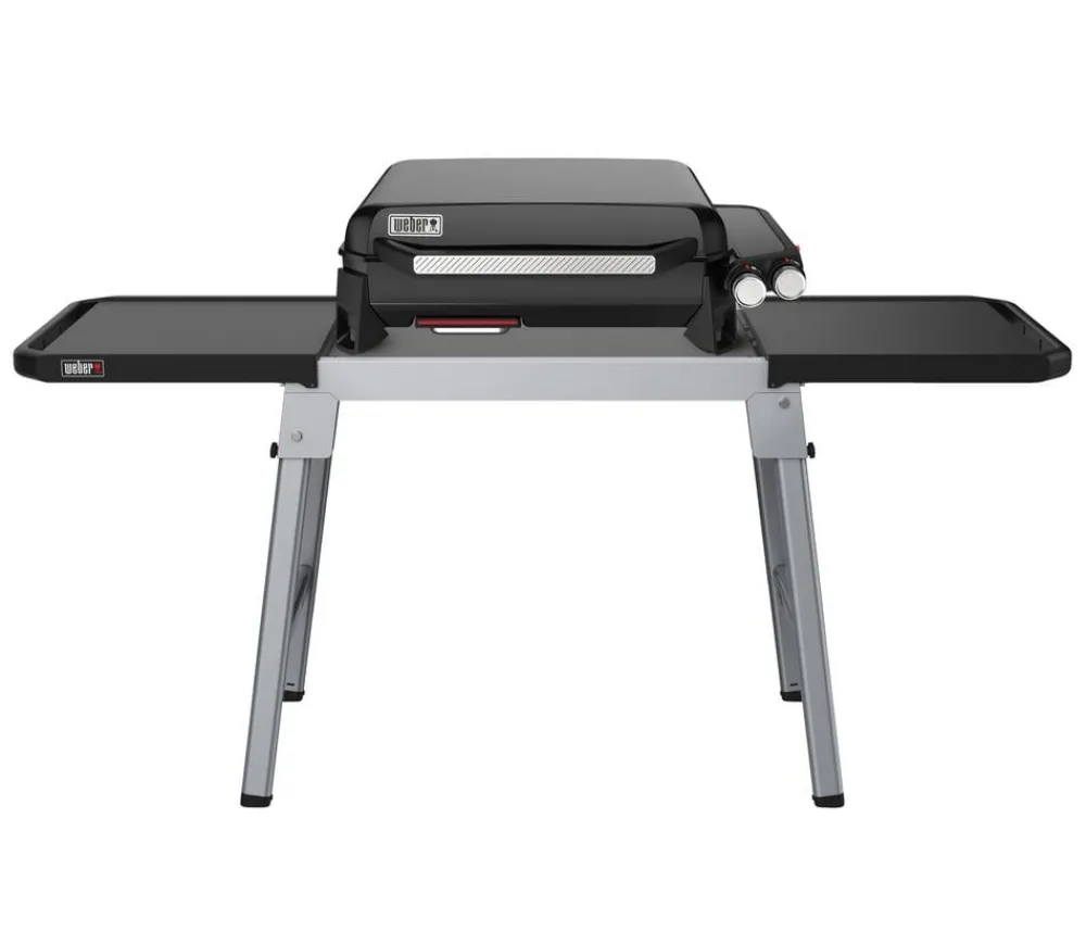 Weber Gasgrills - Gasgrill SLATE GP 56 cm Premium Plancha, inkl. klappbarer Grilltisch Schwarz