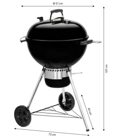 Weber Stand- & Kugelgrills|Holzkohlegrills - Holzkohle-Kugelgrill Master-Touch GBS E-5750, Ø 57 cm, Schwarz