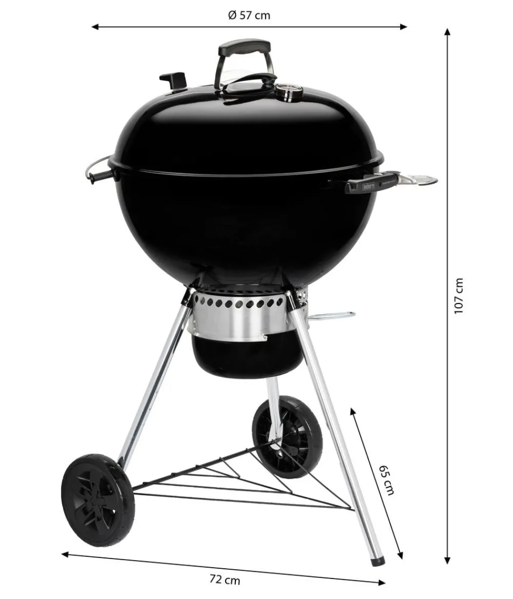Weber Stand- & Kugelgrills|Holzkohlegrills - Holzkohle-Kugelgrill Master-Touch GBS E-5750, Ø 57 cm, Schwarz