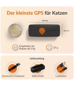 Weenect Mehr Katzenzubehör > XS GPS-Tracker für Katzen, ca. B6,05/H2,45/T1,5 cm