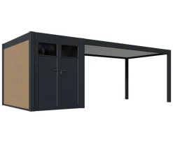 Weide Carports & Garagen - Carport Alu/Stahl, ca. B720/H255/T300 cm Anthrazit