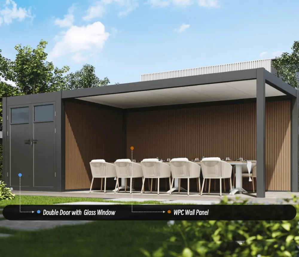 Weide Carports & Garagen - Carport Alu/Stahl, ca. B720/H255/T300 cm Anthrazit
