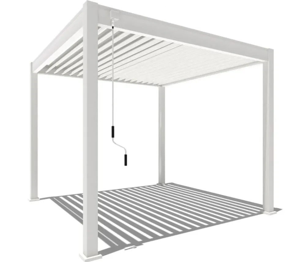 Weide Pergolen - Classic Pergola Alu-Stahl, ca. B300/H255/T300 cm Weiß