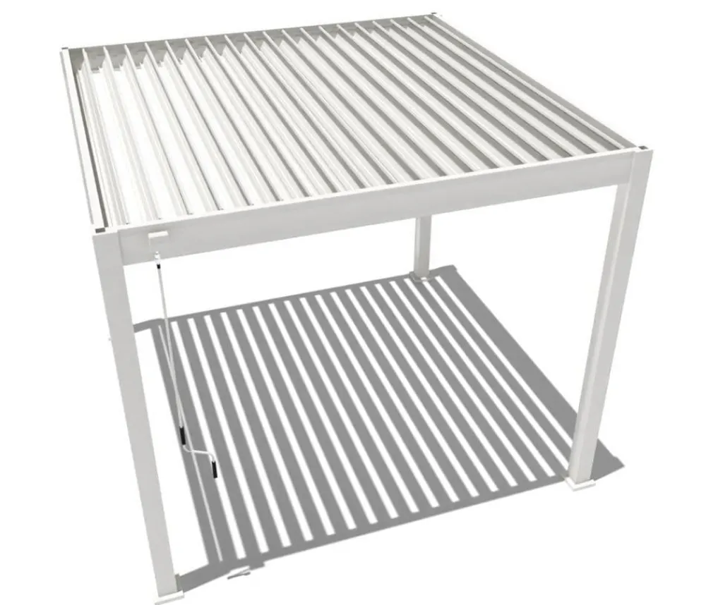 Weide Pergolen - Classic Pergola Alu-Stahl, ca. B300/H255/T300 cm Weiß