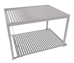 Weide Classic Pergola 3x4 Alu-Stahl, ca. B400/H255/T300 cm Ivory Sand Discount