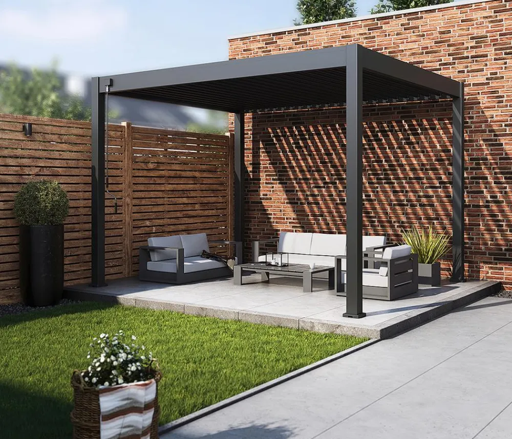 Weide Classic Pergola 3x3,6 Alu-Stahl, ca. B360/H255/T300 cm Anthrazit Clearance