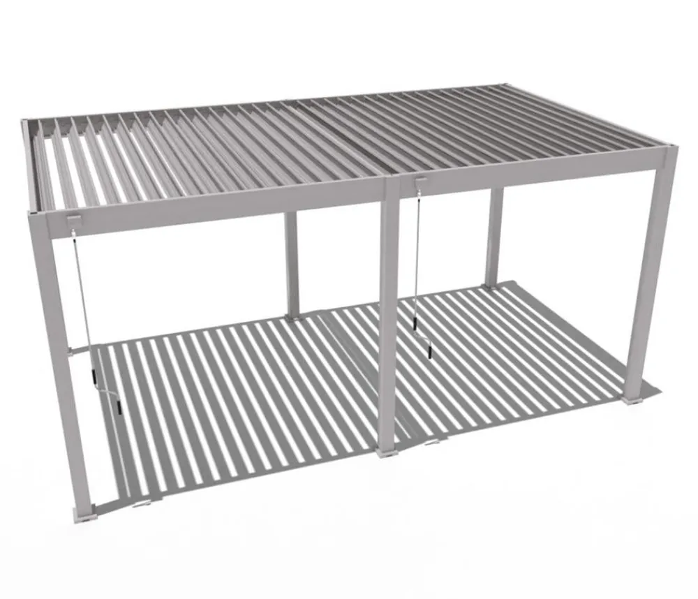 Weide Classic Pergola 3x5,3 Alu-Stahl, ca. B530/H255/T300 cm Ivory Sand New