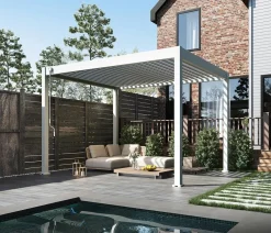Weide Pergolen - Classic Pergola 3x3,6 Alu-Stahl, ca. B360/H255/T300 cm Weiß