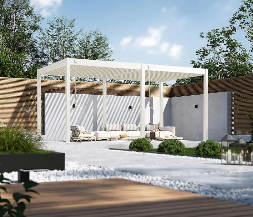 Weide Pergolen - Classic Pergola 3x5,3 Alu-Stahl, ca. B530/H255/T300 cm Weiß