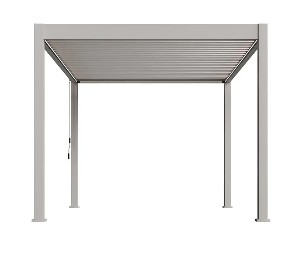 Weide Classic Pergola 3x3,6 inkl. LED, ca. B360/H255/T300 cm Ivory Sand New