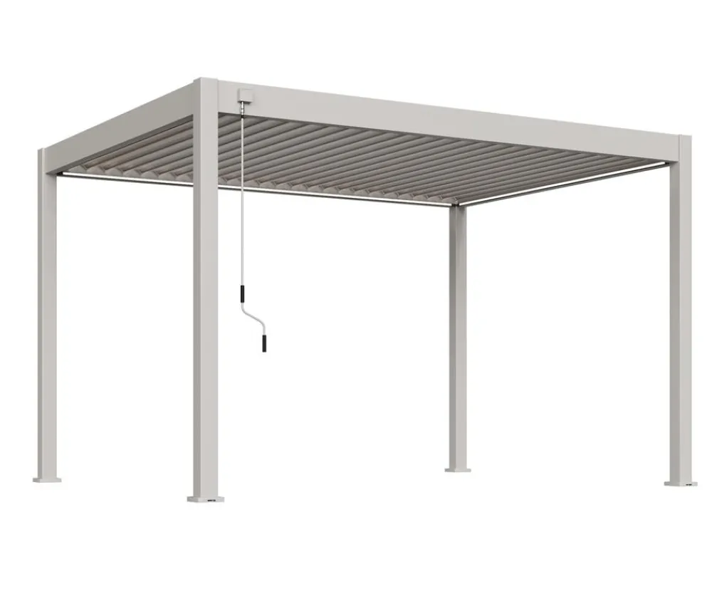 Weide Classic Pergola 3x3,6 inkl. LED, ca. B360/H255/T300 cm Ivory Sand New