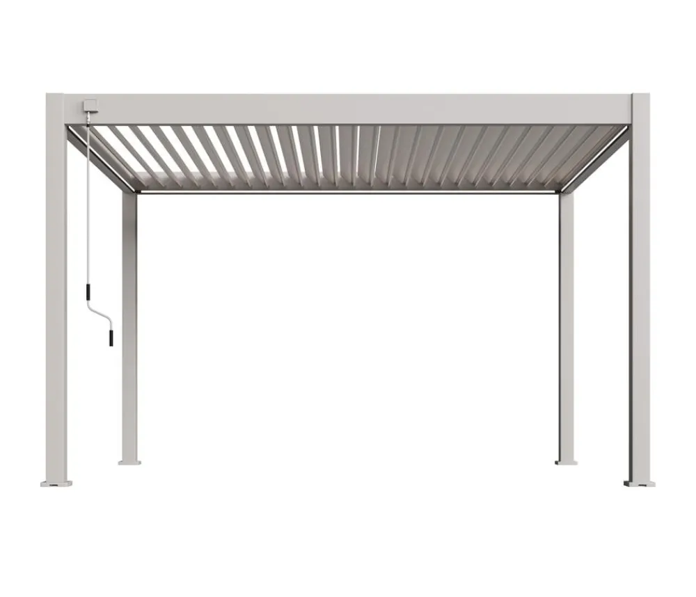 Weide Classic Pergola 3x3,6 inkl. LED, ca. B360/H255/T300 cm Ivory Sand New