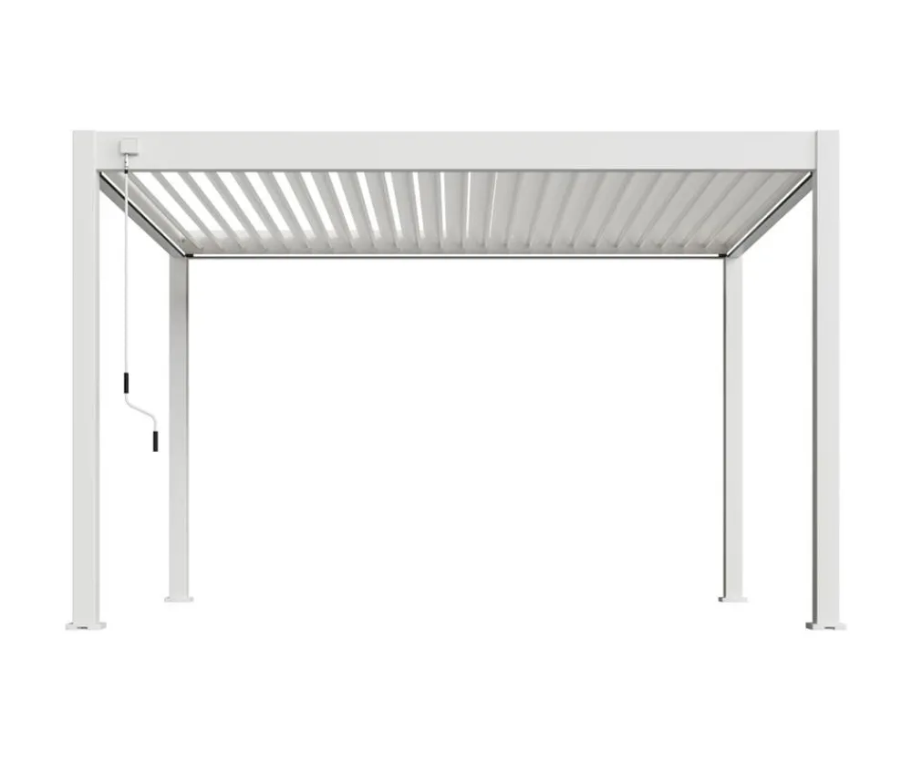 Weide Pavillons - Classic Pergola 3x3,6 inkl. LED, ca. B360/H255/T300 cm Weiß