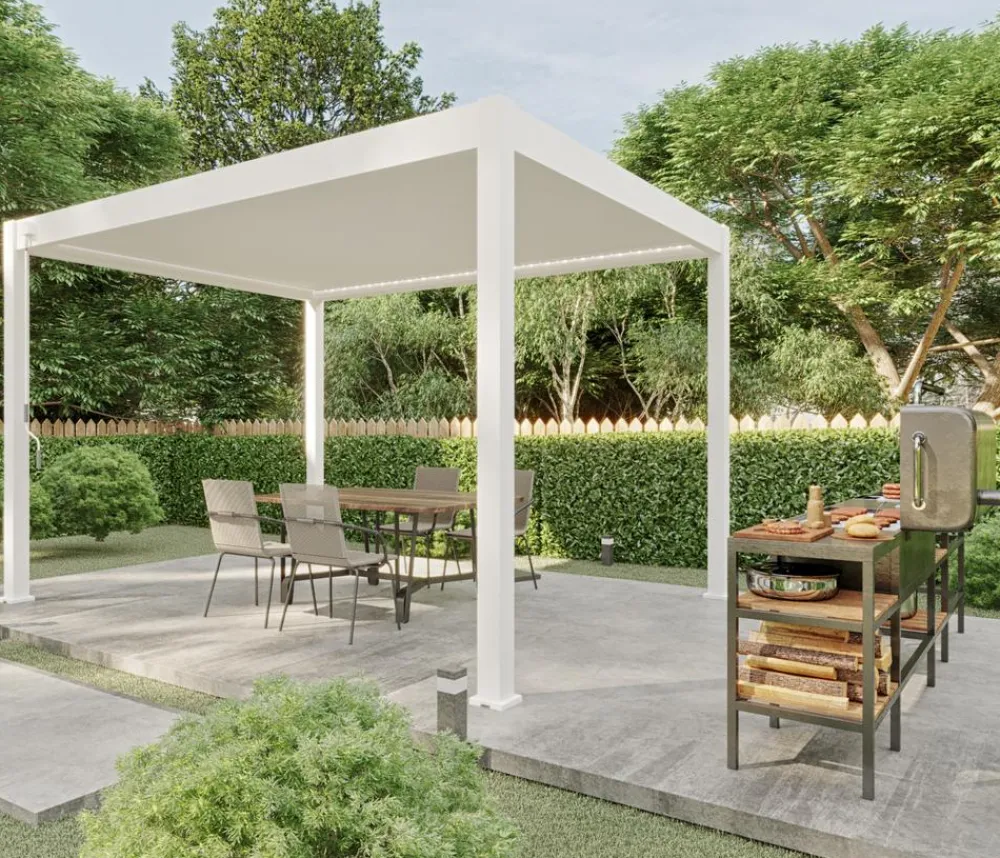 Weide Deluxe Pergola Voll-Alu, ca. B400/H255/T300 cm Weiß Online