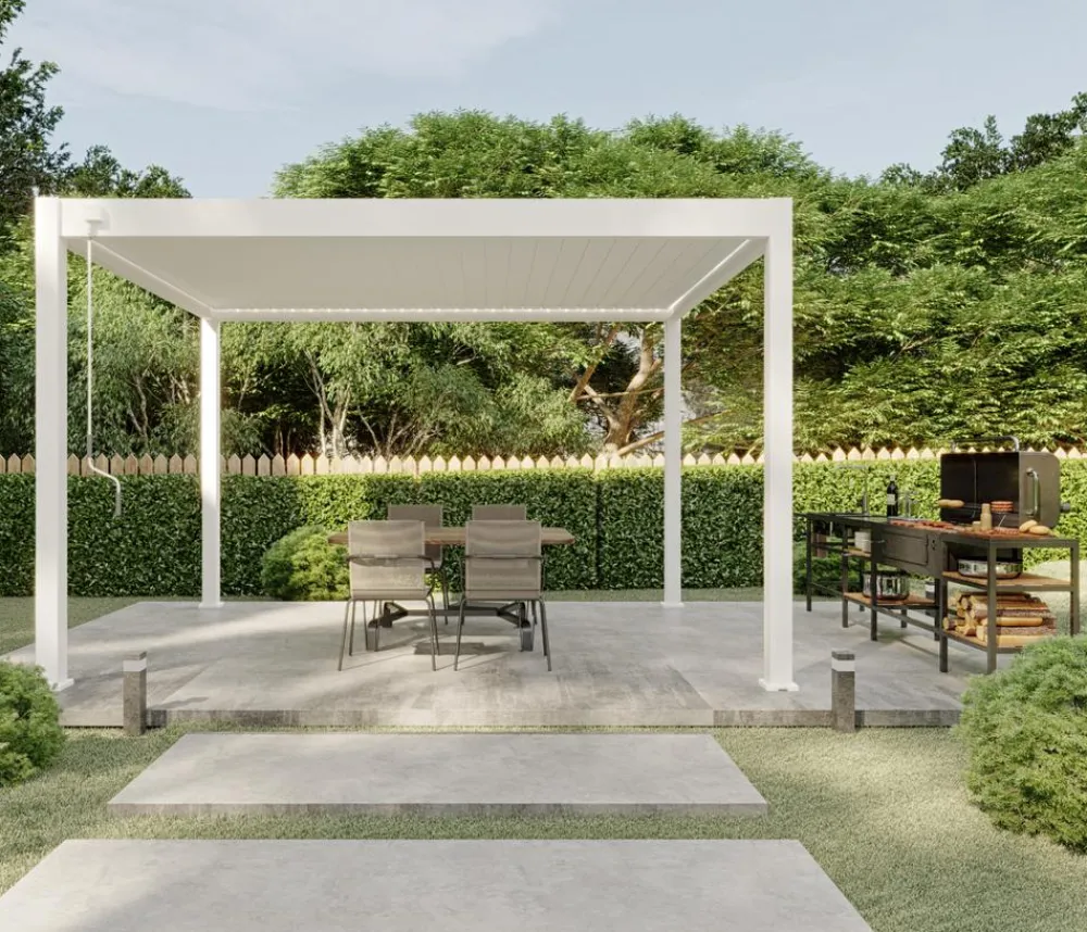 Weide Deluxe Pergola Voll-Alu, ca. B400/H255/T300 cm Weiß Online
