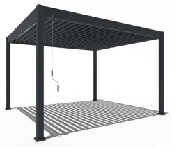 Weide Deluxe Pergola Voll-Alu, ca. B400/H255/T360 cm Anthrazit Discount
