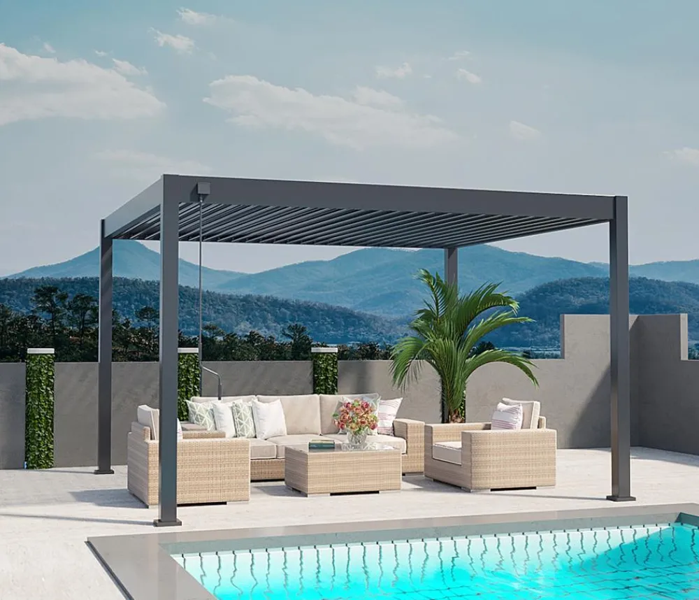 Weide Pergolen > Deluxe Pergola Voll-Alu, ca. B720/H255/T360 cm