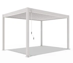Weide Pergolen - Deluxe Pergola Voll-Alu, ca. B400/H255/T300 cm Ivory Sand