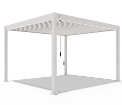 Weide Pergolen - Deluxe Pergola Voll-Alu, ca. B400/H255/T360 cm Ivory Sand