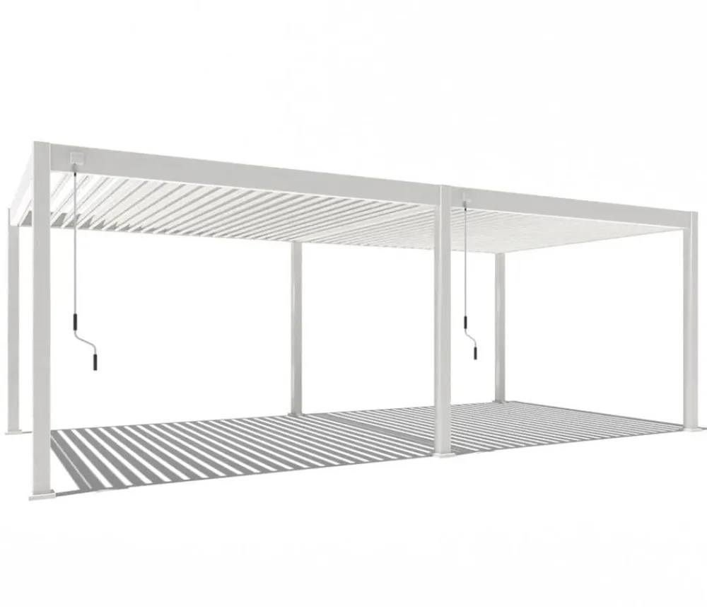 Weide Pergolen - Deluxe Pergola Voll-Alu, ca. B720/H255/T360 cm Weiß