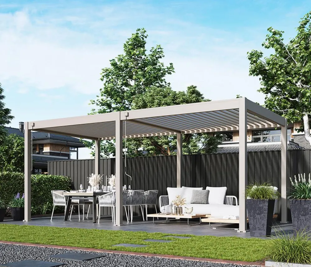 Weide Pergolen > Deluxe Pergola Voll-Alu, ca. B600/H255/T300 cm