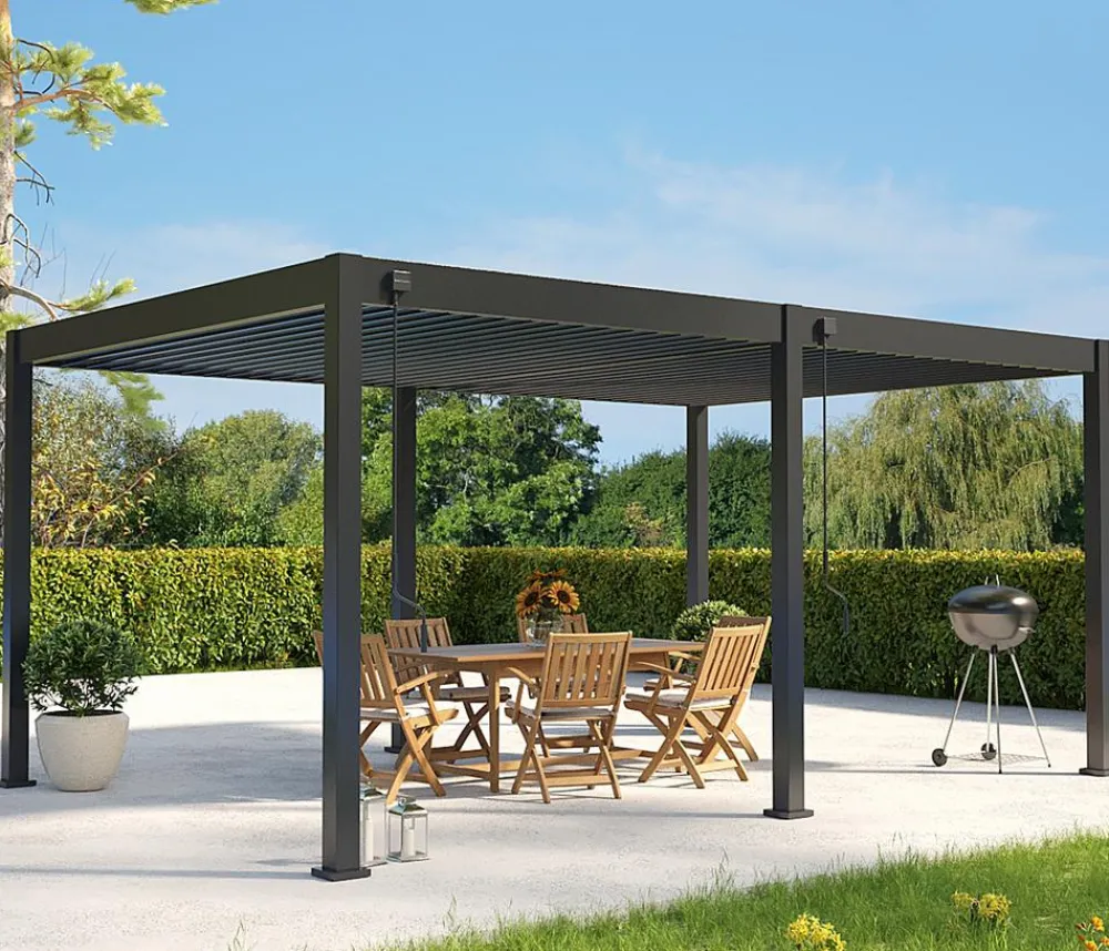 Weide Pergolen > Deluxe Pergola Voll-Alu, ca. B530/H255/T360 cm