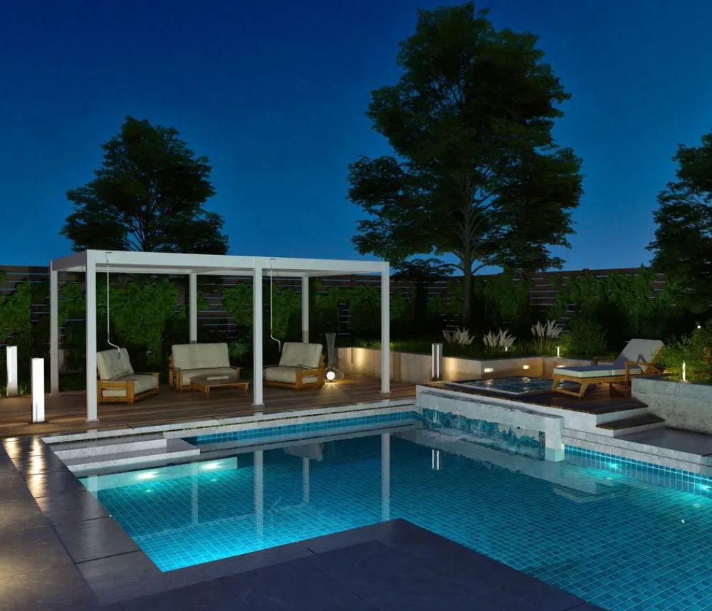 Weide Pergolen - Deluxe Pergola Voll-Alu, ca. B530/H255/T360 cm Weiß