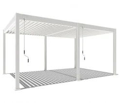 Weide Pergolen - Deluxe Pergola Voll-Alu, ca. B530/H255/T360 cm Weiß