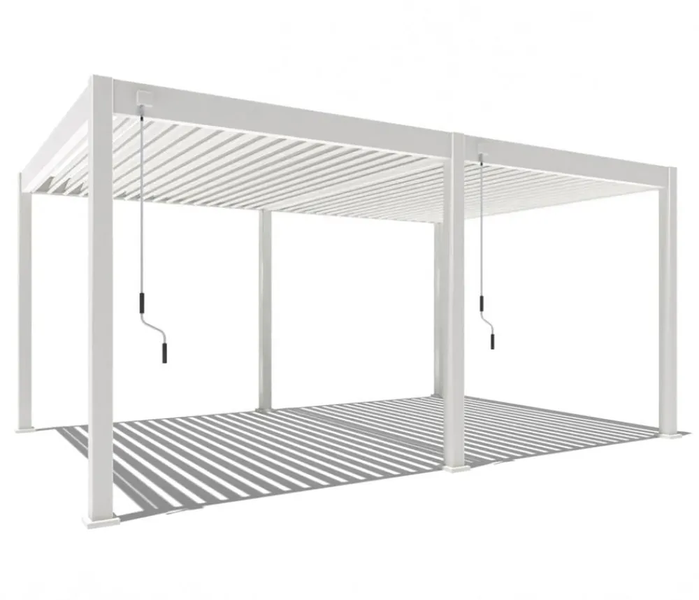 Weide Pergolen - Deluxe Pergola Voll-Alu, ca. B530/H255/T360 cm Weiß
