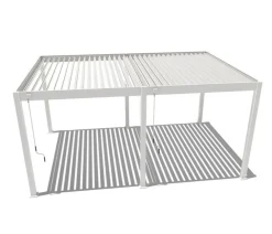 Weide Pergolen - Deluxe Pergola Voll-Alu, ca. B530/H255/T360 cm Weiß