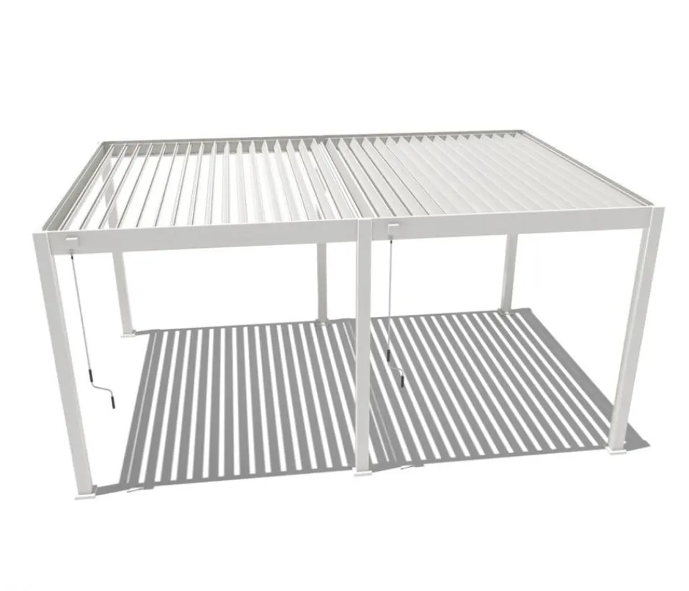 Weide Pergolen - Deluxe Pergola Voll-Alu, ca. B530/H255/T360 cm Weiß