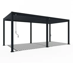 Weide Pergolen - Deluxe Pergola Voll-Alu, ca. B600/H255/T300 cm Anthrazit