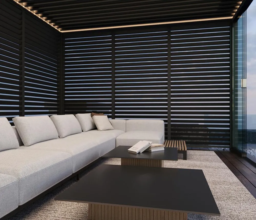 Weide Pergolen > Horizontales Seitenwand-Paneel, ca. B123/H255 cm