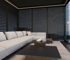 Weide Pergolen - Horizontales Seitenwand-Paneel, ca. B123/H255 cm Anthrazit