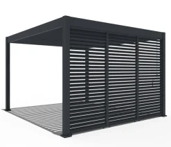 Weide Pergolen - Horizontales Seitenwand-Paneel, ca. B123/H255 cm Anthrazit