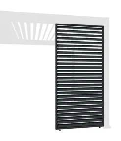 Weide Pergolen - Horizontales Seitenwand-Paneel, ca. B113/H255 cm Anthrazit