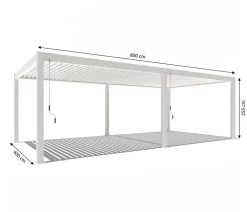 Weide Pergola Deluxe Plus 4x8, ca. B800/H255/T400 cm Weiß Online