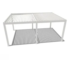 Weide Pergola LED E-Deluxe Plus 4x6, ca. B600/H255/T400 cm Weiß Hot