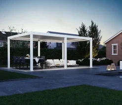 Weide Pergola LED E-Deluxe Plus 4x6, ca. B600/H255/T400 cm Weiß Hot