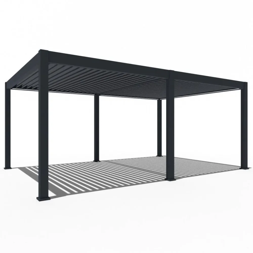 Weide Pergolen - Pergola LED E-Deluxe Plus 4x6, ca. B600/H255/T400 cm Anthrazit