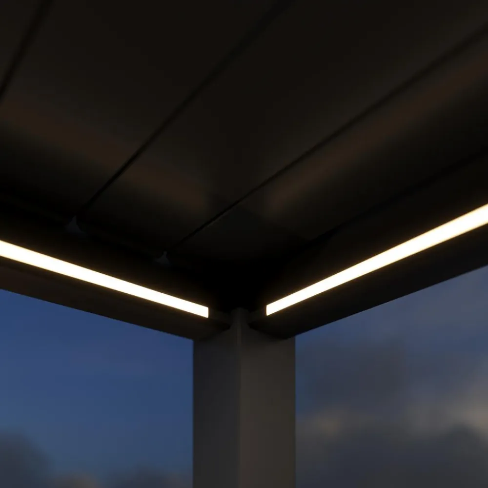Weide Pergolen - Pergola LED E-Deluxe Plus 4x6, ca. B600/H255/T400 cm Anthrazit