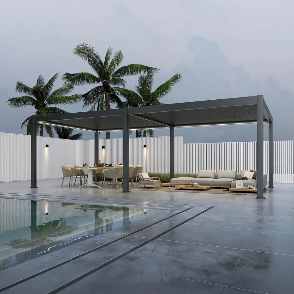 Weide Pergola LED E-Deluxe Plus 8x4, ca. B800/H255/T400 cm Anthrazit Online