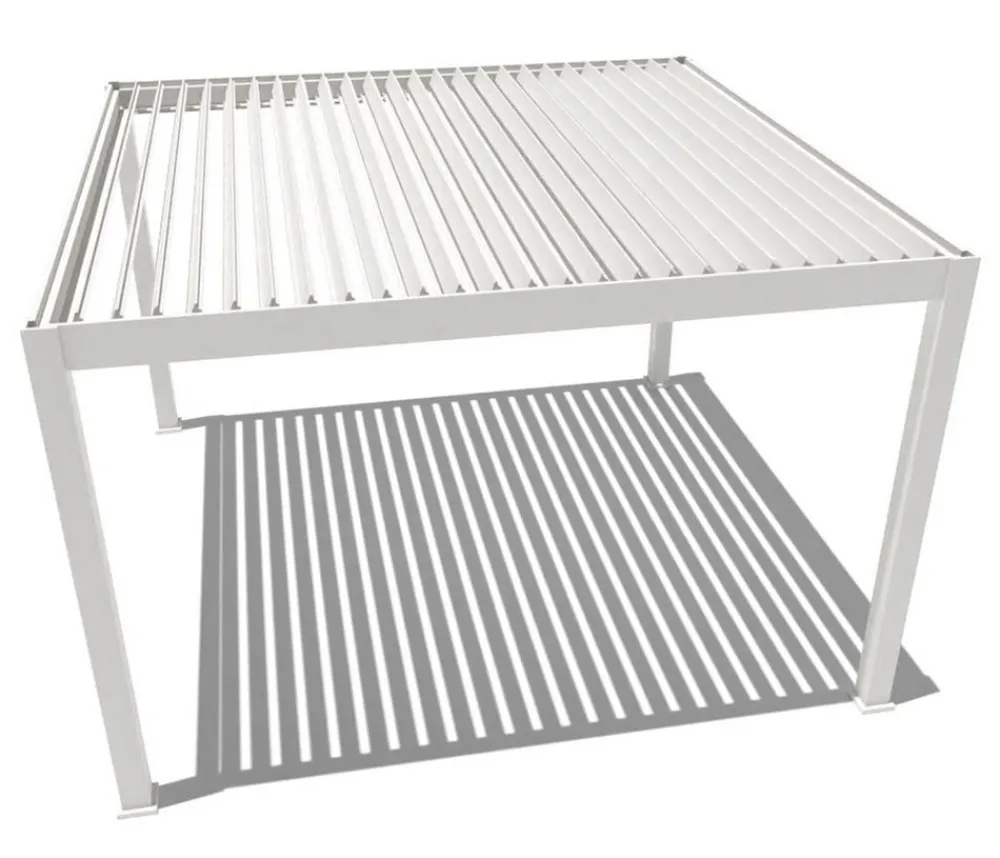 Weide Pergola LED E-Deluxe Plus 4x4, ca. B400/H255/T400 cm Weiß Clearance