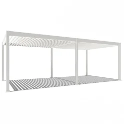 Weide Pergola LED E-Deluxe 3,6x7,2, ca. B720/H255/T360 cm Weiß Outlet