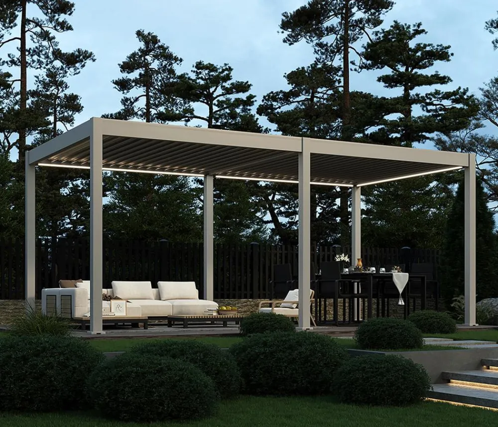 Weide Pergolen > Pergola LED E-Deluxe 3x4, ca. B400/H255/T300 cm