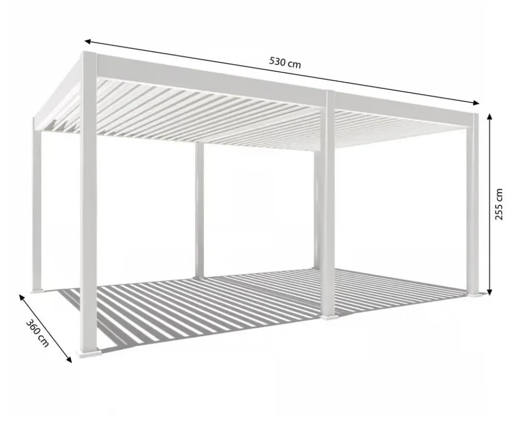 Weide Pergolen - Pergola LED E-Deluxe 3,6x7,2, ca. B720/H255/T360 cm Anthrazit